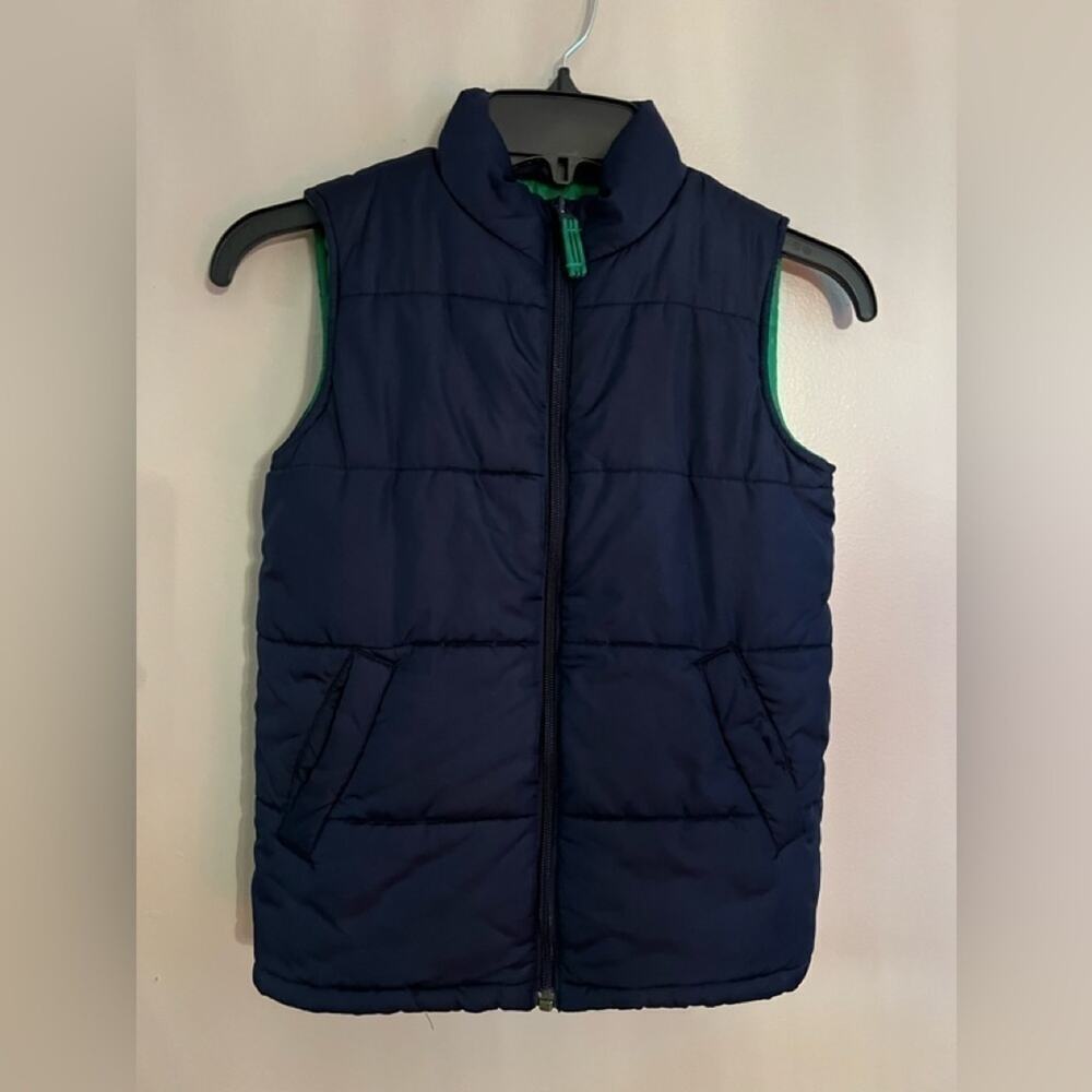 LANDS END BOYS FULL ZIP VEST JACKET SIZE Medium 5-6